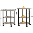 thumbnail image 5 of HOOBRO 3-Tier Under Desk Printer Stand Height Adjustable on Wheels Kitchen Carts Gray BG03PS01, 5 of 8