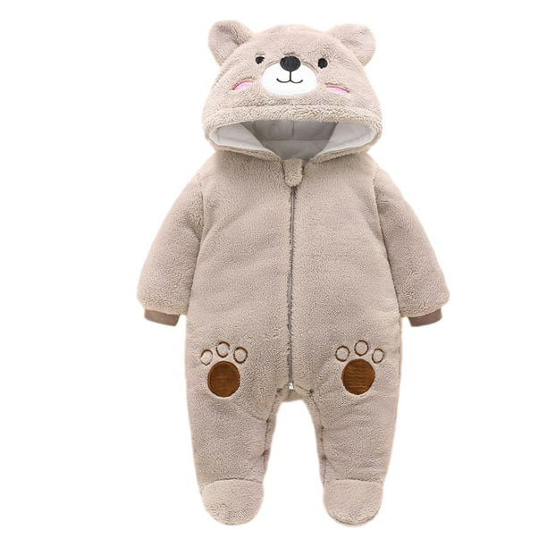 Traje de nieve de forro polar para bebé con capucha y orejas de oso lindo enterizo con cremallera, trajes de invierno para bebés (azul, 0-6 meses Traje de nieve de forro polar para bebé con capucha y orejas de oso lindo enterizo con cremallera, trajes de invierno para bebés (azul, 0-6 meses