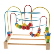 Zxpjkyu Award Winning Wooden Baby Toddler Toy Circle First Bead Maze Kids Boys Girls