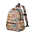 thumbnail image 2 of Butterfly and Monarch Orange Pattern Cute School Backpack with Padded Back and Adjustable Shoulder Straps 13.4"x11"x4.7", 2 of 5