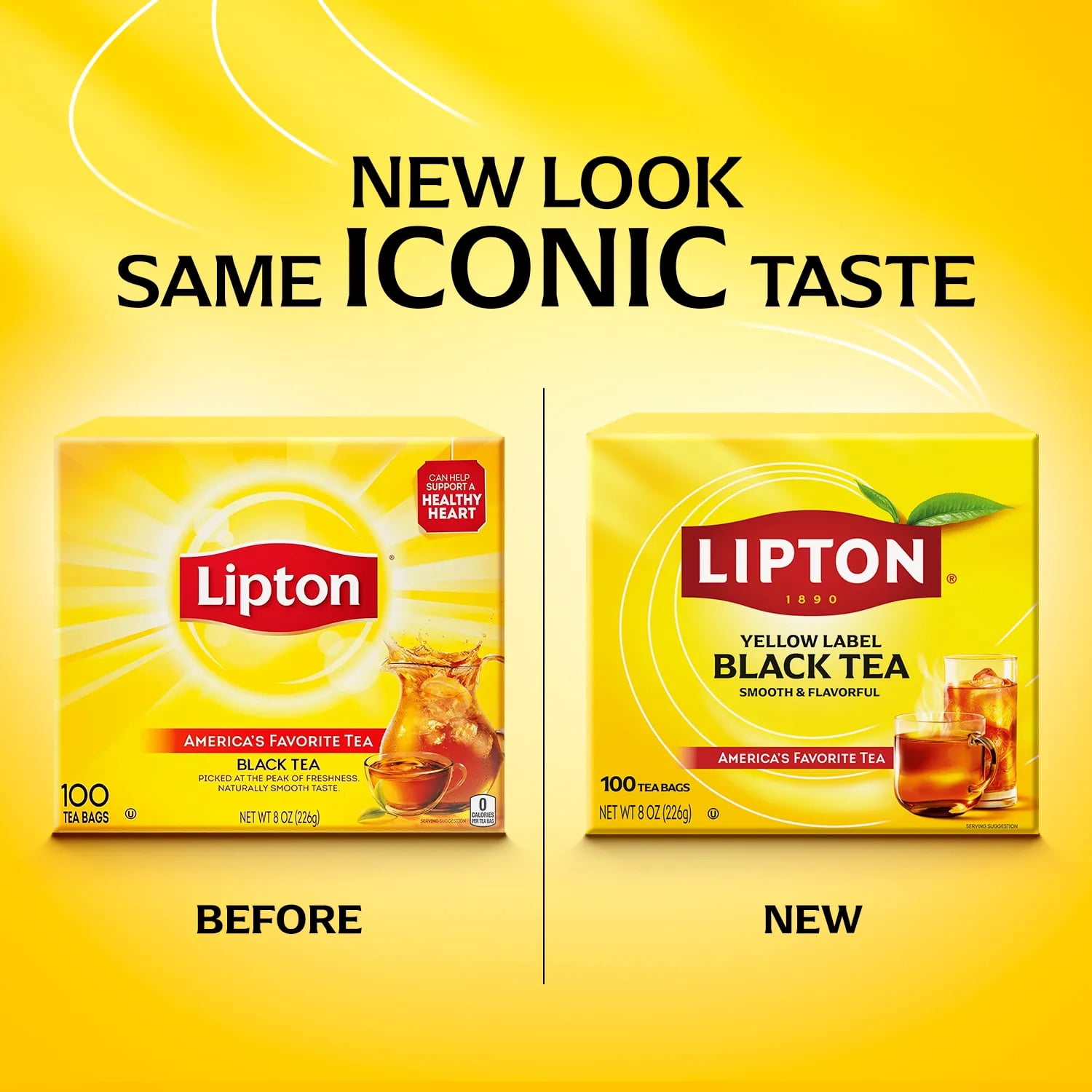 (3 pack) Lipton Black Tea Bags, 100 Count