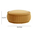 thumbnail image 4 of TOV Furniture Rylee Sunset Orange Velours Rond Pouf, 4 of 5