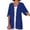 Blue, variant on HCYSFG Womens Solid Color Cover Up Open Front Short Sleeve Lightweight Kimono Cardigan Loose Fit Summer Beach Tops