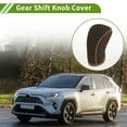 thumbnail image 2 of Unique Bargains 1Pc Universal Car SUV Truck Manual Gear Shift Knob Cover Dark Brown Brown Fabric, 2 of 7