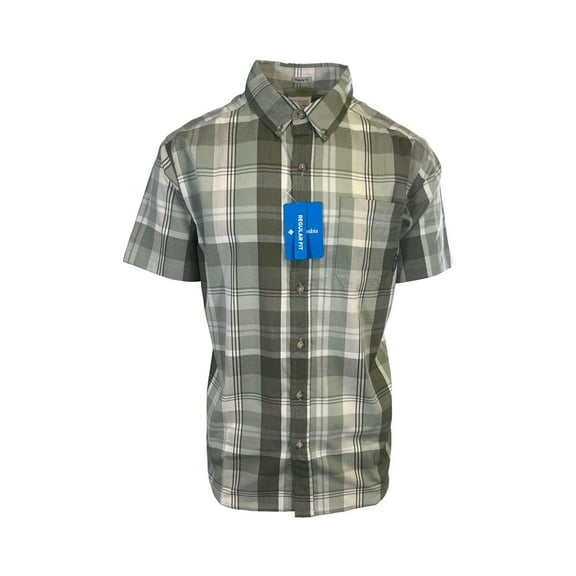 Columbia Men's Sage Leaf Multi Plaid Rapid Rivers II Short Sleeve Shirt (354)