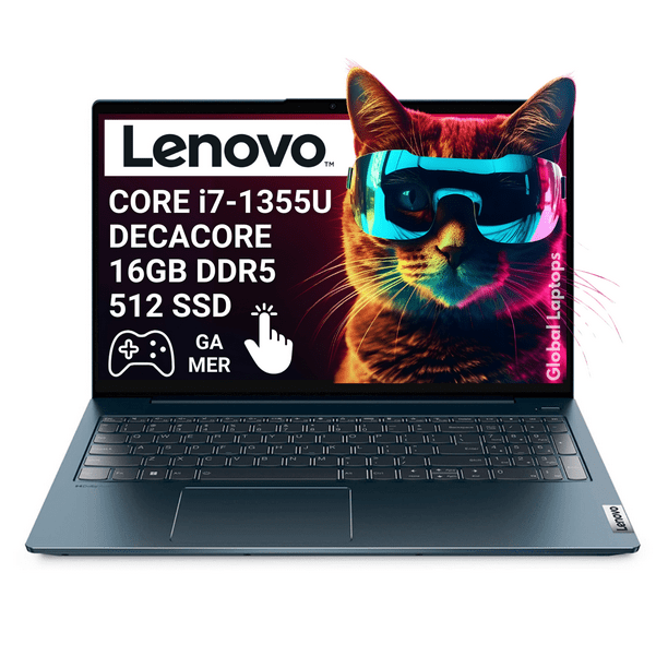 Laptop Lenovo 16-82xf Core I7 1355u 16GB 512 Ssd WUXGA Táctil Reacondicionada Azul