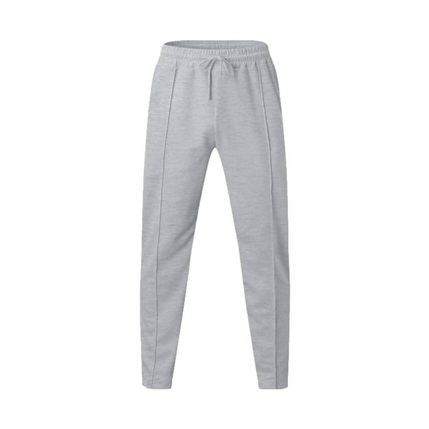 Amzcrzy Pantalones Hombre Clásicos Suaves Color Liso Trabajo Informales Ligeros Pierna Recta Cintura Elástica Holgados Cómodos Con Bolsillos Tallas M-3XL Gris