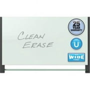 Quartet Manufacturing G8548BA 85 x 48 in. Evoque Magnetic Glass Marker Board with Black Aluminum Frame - White