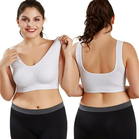 

Gyratedream Women Plus Size Seamless Yoga Sport Bra Wireless Sleep Bralette S-4XL