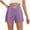 Purple, variant on Bermuda Shorts for Women Casual Elastic Waist Wide Leg Shorts Summer Sport Lounge Sleep Shorts