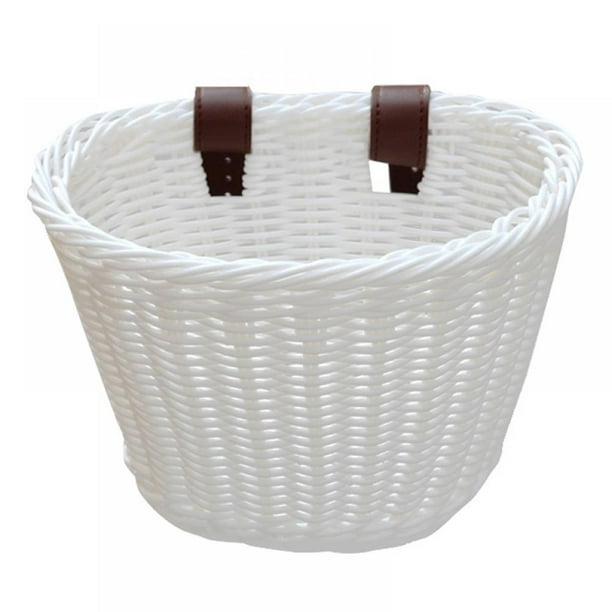 Wicker Bike Basket Front Cargo for Women and Men, Fits Most Bikes