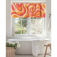 thumbnail image 4 of Abstract Distortion Texture Valances for Windows Red Yellow Line Fluid Art Valance Rod Pocket Light Filtering Short Window Treatments Curtains for Kitchen Bathroom Living Room Bedroom, 42 x 12 Inch, 4 of 7