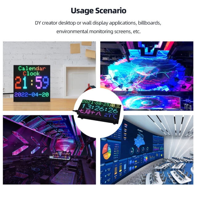 Pantalla LED RGB a todo color Módulo de matriz LED de 64x32 píxeles para Raspberry Arduino Kuymtek Para estrenar