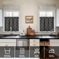 thumbnail image 4 of 3 PCS Kitchen Curtains Set - Polka Dot Window Treatment Panels with Valance, Semi-Sheer Tier Curtains for Farmhouse & Minimalist Decor (Classic Black & White Dots), 4 of 6