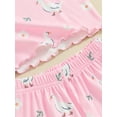 thumbnail image 7 of Suealasg Kids Toddler Girl Clothes 1T 2T 3T 4T Short Sleeve Floral Print T-shirt +Shorts Set Baby Girl 2Pcs Summer Casual Outfits, 7 of 7