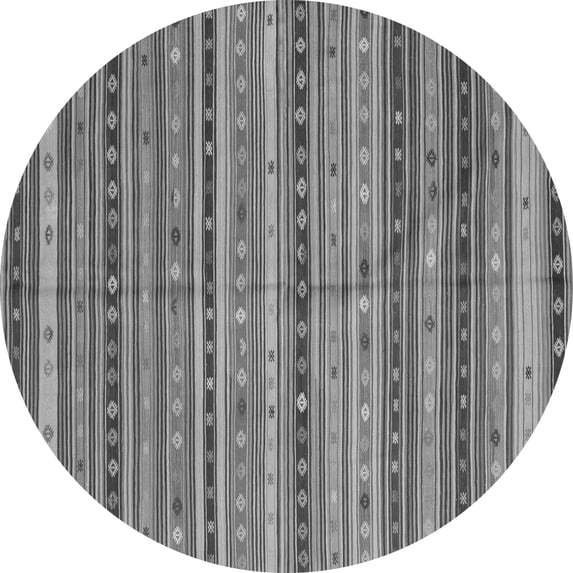 Ahgly Company Indoor Round Southwestern Gray Country Area Rugs, 5' Round