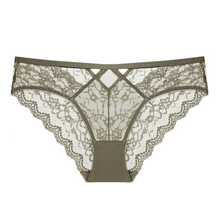 ZACPNCV Women Lace Underwear Panties Breathable Bikin Panty Green