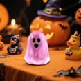 thumbnail image 4 of Glow in The Dark Ghost Mini Figurines | Halloween Blind Bag Ornaments for DIY Decor | Cute Desktop Accessories | Gothic Party Favors |Halloween Resin Decorations(Dark Pink), 4 of 6