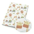 thumbnail image 1 of Free ShipAnimals Zoo Giraffe Lion100% Pure / Polyester Cotton Satin Material Patchwork Sewing Fabrics Quilt Needlework DIY Cloth, 1 of 6