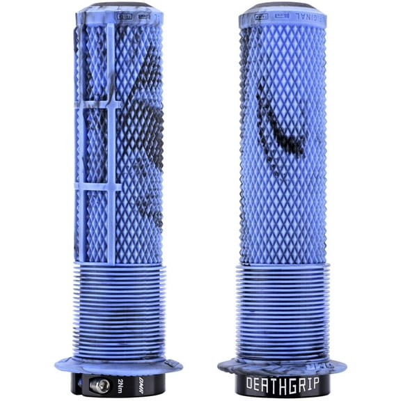 DMR DeathGrip 2 Flanged Grips - Thick, Lock-On, Blue Mable