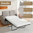 thumbnail image 5 of Sleeper Sofa Bed, 57.4" L Pull Out Sofa Bed with Premium Twin Size Mattress Pad, 2-in-1 Pull Out Couch Bed, Loveseat Sleeper for Living Room, Apartment (Light Gray), 5 of 9