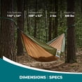 thumbnail image 3 of Bliss Hammocks Portable Travel Camping Hammock in a Bag W/ Tree Straps, 54-inch Wide, 300 lb. Capacity (Forest Green), 3 of 12