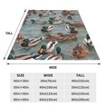 thumbnail image 3 of Bixox Fleece Blanket Mallard Ducks Swimming Pattern Super Soft Double-Sided Microfiber Flannel Blanket for Sofa, Bed, Couch,Suitable for All Seasons -, 3 of 5
