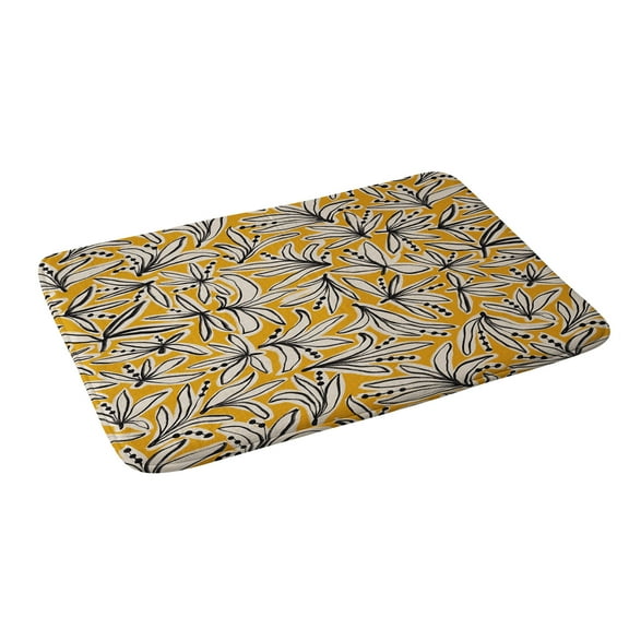 Society6 Alisa Galitsyna Lily Flower Pattern 2 Bath Mat 34" x 21"