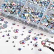 6736PCS Hotfix Rhinestones for Crafts, 5 Sizes, SS6-SS30, Crystal AB