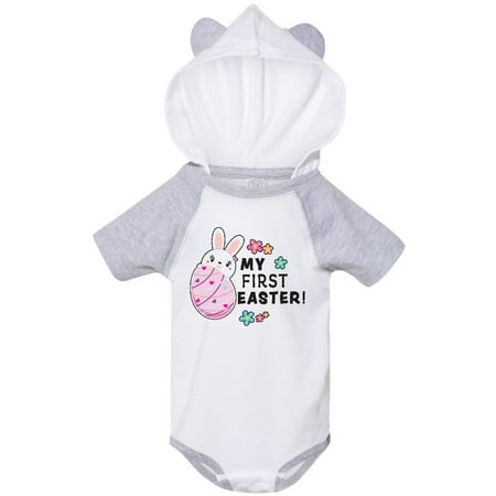 

Inktastic My First Easter with Bunny Behind Egg Gift Baby Girl Bodysuit