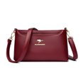 thumbnail image 3 of Bolso bandolera de cuero de lujo de marca genuina para mujer, bolso de mano de diseñador, bolso cruzado de hombro, bolso de mano de uso diario de múltiples capas, 3 of 5