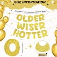 thumbnail image 2 of Set of 3 Maturity Wiser Hotter Glitter Banner Funny Birthday Banner for Women 30th 40th 50th 60th 70th 80th Birthday Party Decorations Sign Gift(Gold), 2 of 13