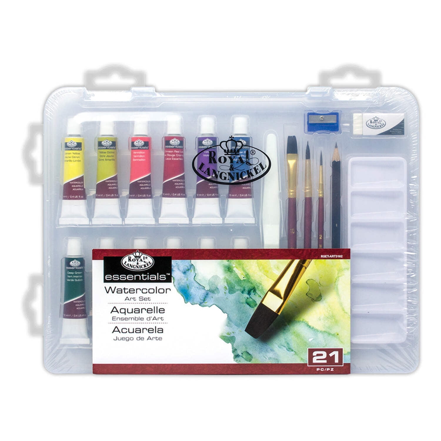 (4 pack) Royal & Langnickel Watercolor Small Clear Art Set - 21pc