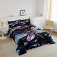thumbnail image 3 of Erosebridal Wild Dragonfly Bedding Full Comforter Set, Abstract Purple Marble Down Comforter, REversible 3 Pieces, Microfiber, 3 of 7