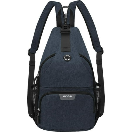 MOSISO Sling Backpack Travel Hiking Daypack Crossbody Convertible Sling Bag with Front Pocket One Shoulder Chest Bag