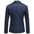 thumbnail image 3 of Zshosam Mens Blazers Slim Fit Business Casual Men Suit Coat One Button Travel Blazer Jacket(Navy,L), 3 of 3