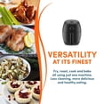 thumbnail image 4 of Elite Gourmet EAF0201X Freidora de aire caliente eléctrica compacta personal que ahorra espacio, cocina saludable sin aceite, temporizador y controles de temperatura, 1000 W, 2,1 cuartos, negro, 4 of 5