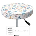 thumbnail image 4 of Kdxio Tulips Flowers Print Stool Covers Round,Stretch Round Bar Stool Covers Washable Bar Stool Cushion Slipcover for 12-15 Inch Chair, 4 of 7