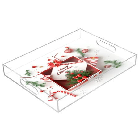 

Clear Acrylic Tray Water Cup Tray Teacup Jewelry Storage Tray for Serving and Home Decor Opened Gift Box