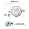 thumbnail image 5 of ChicSilver 925 Sterling Silver Stud Earrings for Women 5mm Round Brilliant Crown Birthstone Birthday Party Prom Jewelry Gift, 5 of 10