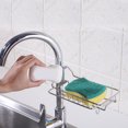 thumbnail image 4 of Faucet Storage Rack Rustproof Hanging Faucet Sink Organizer Sink Sponge Holder, 4 of 10