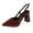 Wine, variant on Women Summer Slingback Pumps Pointed Toe Block Heel Office Career Dressy Chic Shoes for Work Party