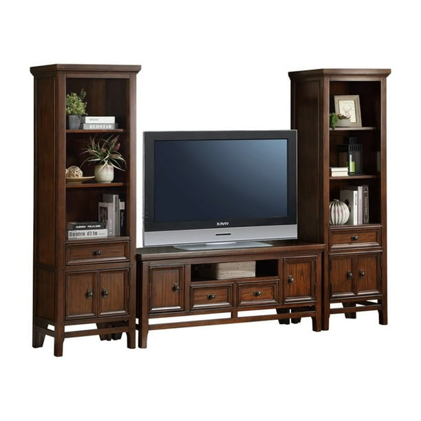 Lexicon Frazier Park 59 Wood Tv Stand In Brown Cherry Walmart Com Walmart Com