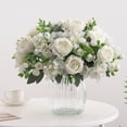 thumbnail image 5 of Fufafayo 5Pcs Wedding Bouquet Artificial Flowers, Silk Peony and Rose Bridal Bouquet, Handheld Bouquet for Bridesmaids, FlowerGirland Bride, Ceremony Aisle Decor, Wedding Arch or Reception, 5 of 9