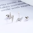 thumbnail image 7 of 18G Lightning Bolt Cartilage Stud Earrings 925 Sterling Silver Cubic Zirconia Crystal Helix Tragus Studs Barbell Bar Conch Daith Ear Piercing Screw Back Ball Dainty Jewelry for Women, 7 of 7