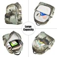 thumbnail image 5 of JIALIOU Mini Backpack Purse for Women Quilted Casual Daypack Small Travel Shoulder Bag, Moose on Misty Lake, 5 of 7