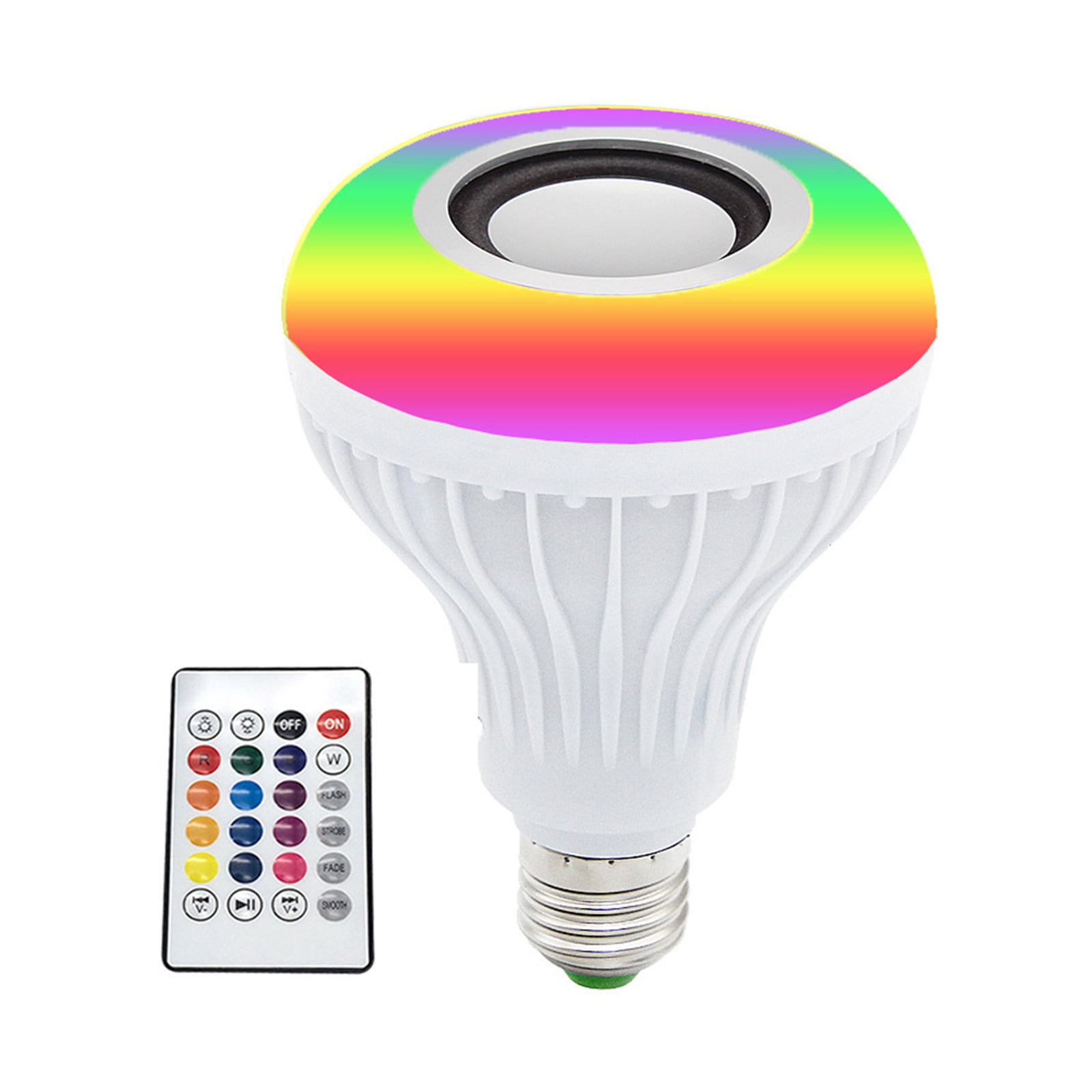 RGB LED Wireless Bluetooth Bulb Light Speaker 12W Smart Music Play Lamp Remote