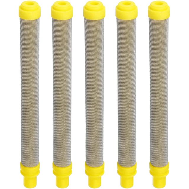 5 Piezas 100 Filtros de Malla para Pistolas de Pintura Wagner Airless Elementos Filtrantes de Acero Inoxidable para Pistola de Pintura Wagner Airless Amarillo
