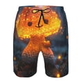 thumbnail image 3 of Honeii Shorts Décontractés pour Hommes avec Imprimé Champignon Lumineux en Forêt, Séchage Rapide, Petit, 3 of 6
