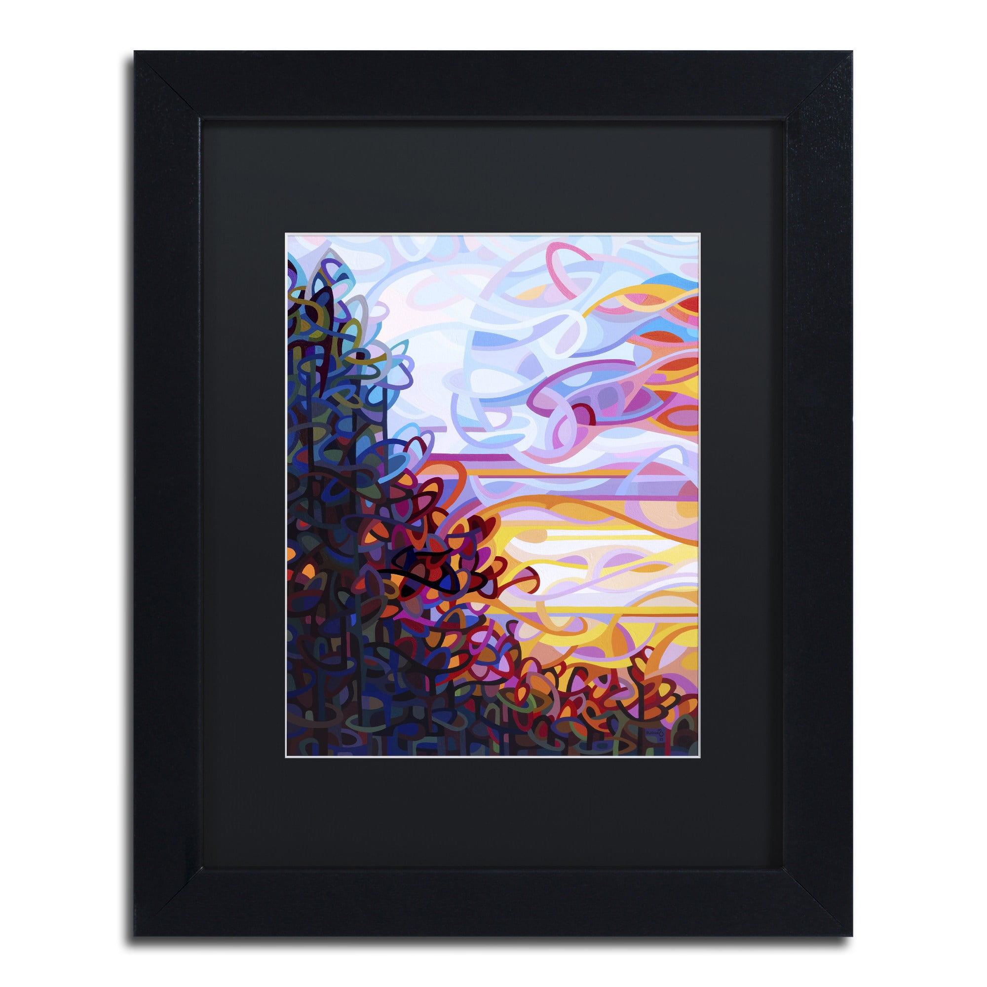 Mandy Budan 'Crescendo' Black Matted Framed Art